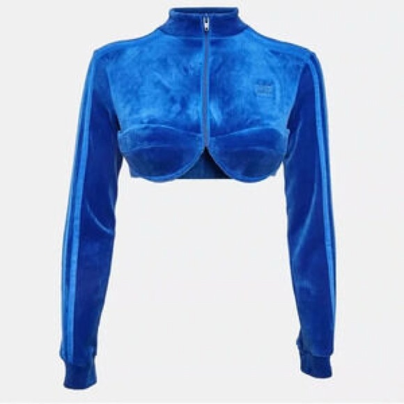 Adidas Originals Jeremy Scott Track Top Solar blue Size M MSRP $150 - Picture 1 of 13